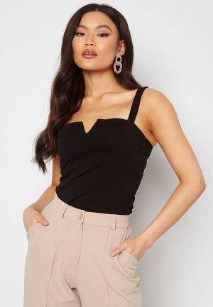 Chiara Forthi Bettina deep v-neck top Black M
