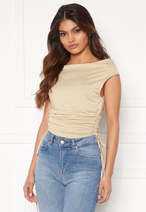 Sara Sieppi x Bubbleroom Drawstring Top Beige L