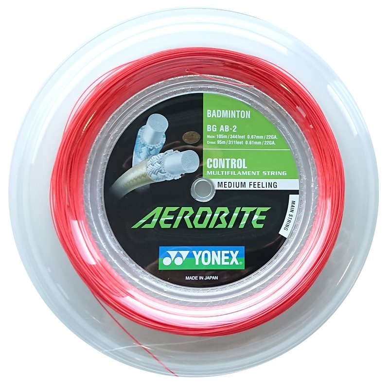 Yonex Aerobite 200M red and white badminton string