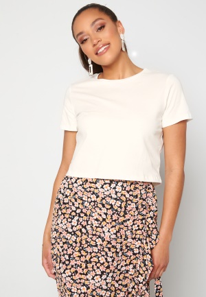Trendyol Eco Cotton Cropped T-Shirt Ecru M
