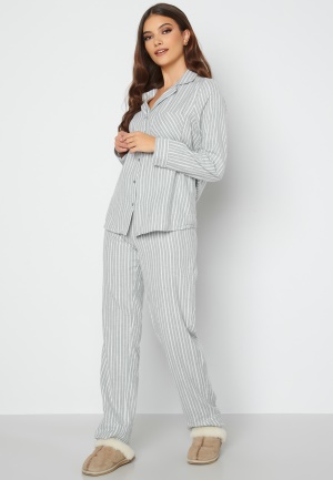 Pieces Era Pyjamas Set Slate Grey Stripes M