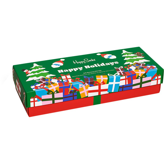 4-Pack Gift Bonanza Socks Gift Set, Happy Socks Bokserit ja sukat