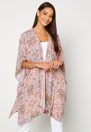 VILA Esa S/S Loose Sleeve Kimono Ecru AOP 34