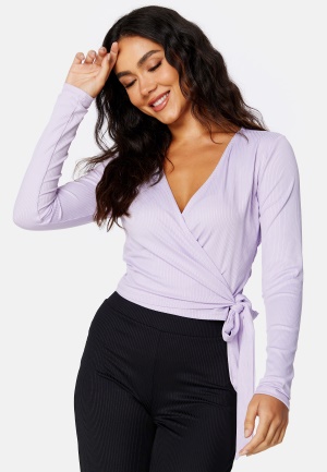 BUBBLEROOM Karla wrap top Lilac XS