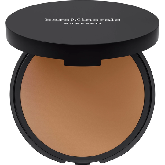 BarePro 16-Hour Skin-Perfecting Powder Foundation Medium Deep 45 Warm