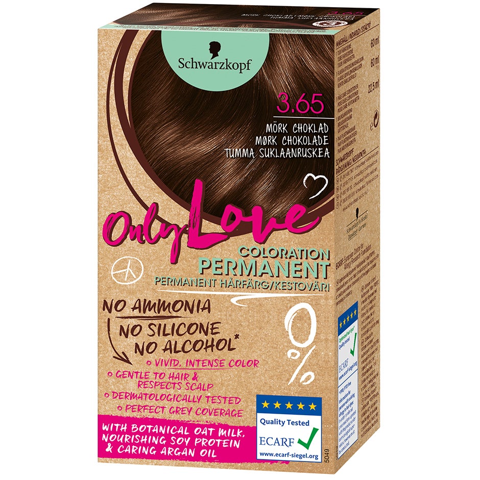 Only Love, Schwarzkopf Ruskeat hiukset