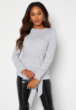 Happy Holly Beatrix belted top Grey melange 32/34