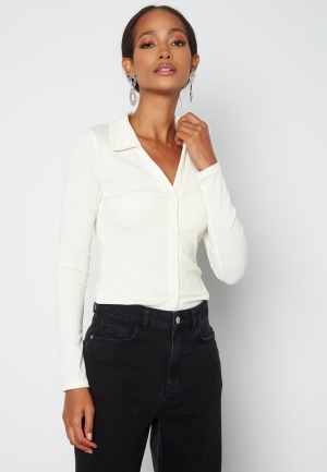 BUBBLEROOM Maryam button down top Offwhite XS