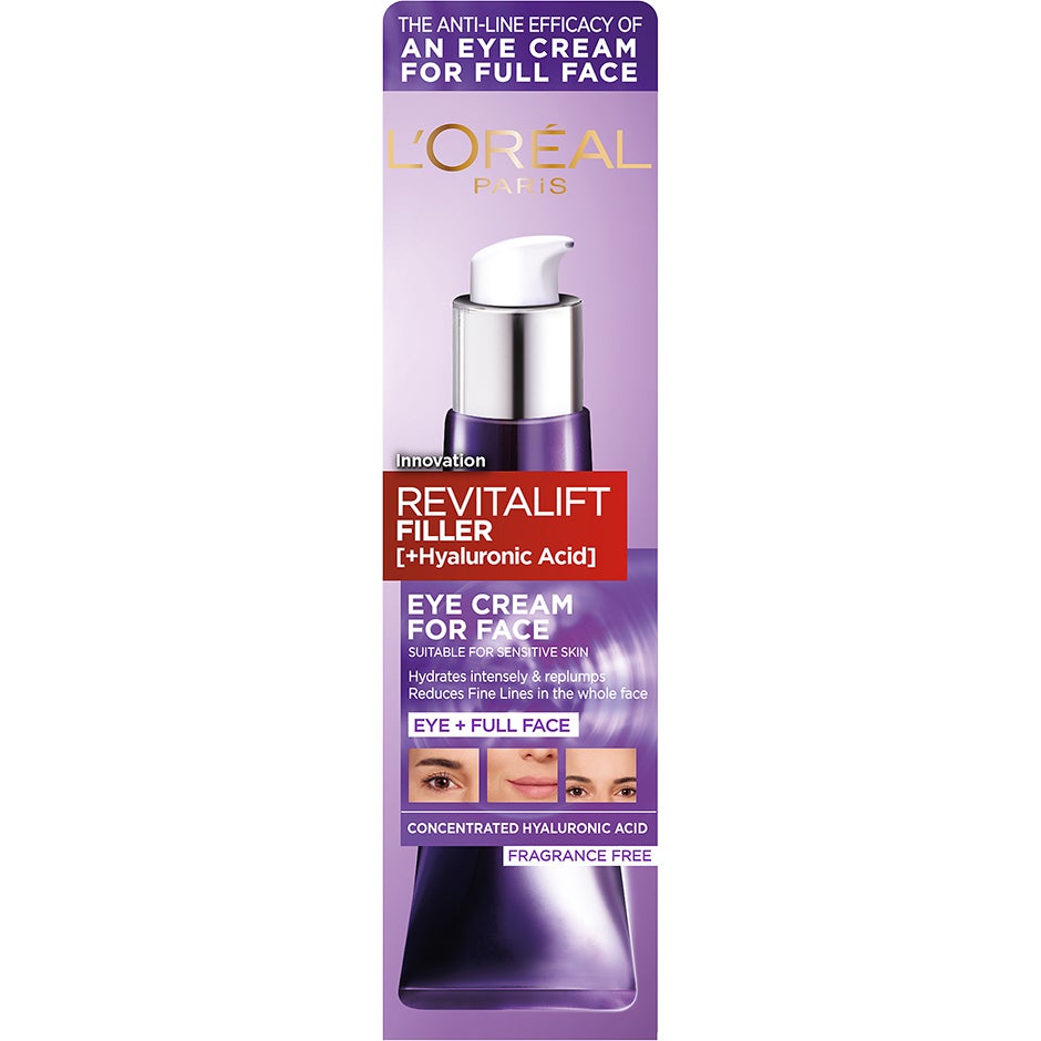 Revitalift Filler +HA Eye Cream For face, 30 ml L'Oréal Paris Silmänympärysvoiteet