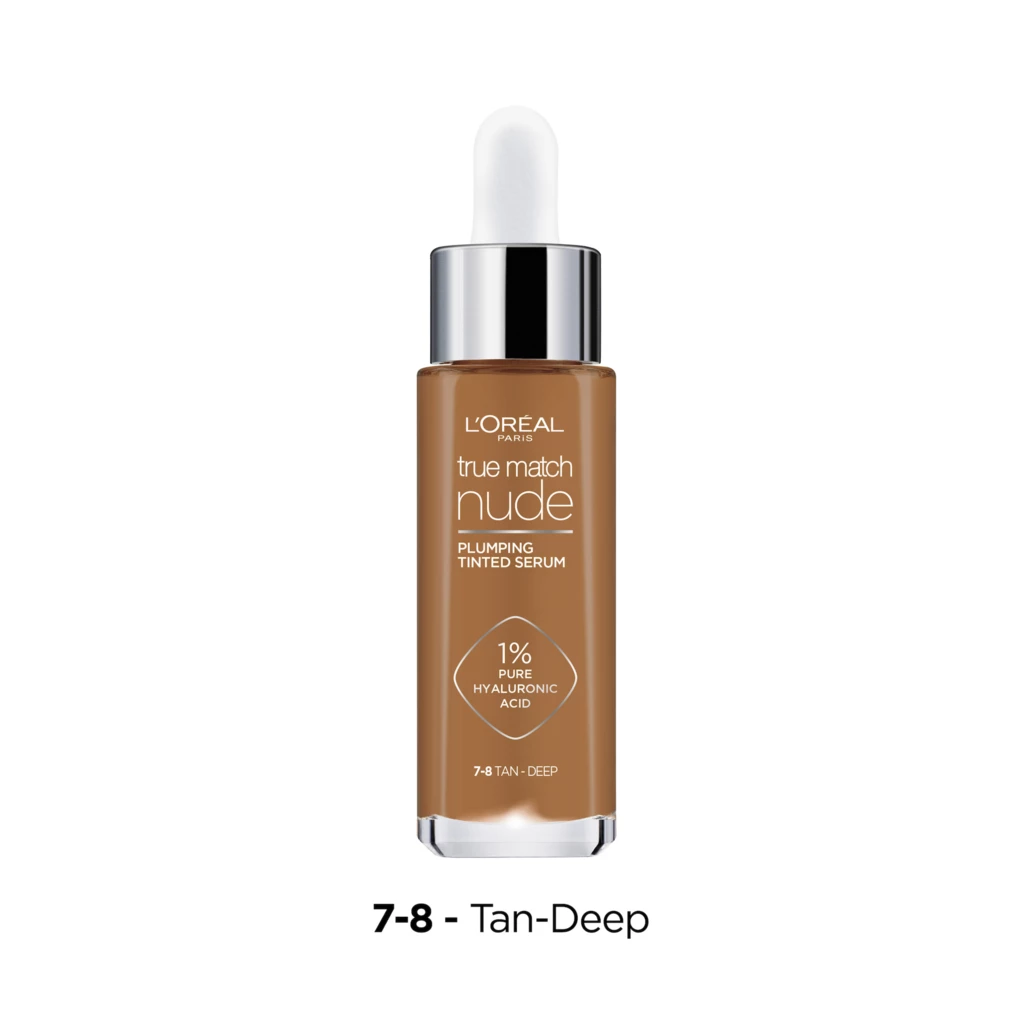 True Match Nude Plumping Tinted Serum Foundation 7-8 Tan-Deep