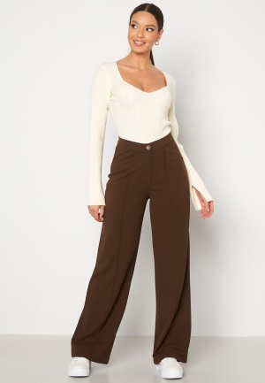BUBBLEROOM Hilma soft suit trousers Brown XS