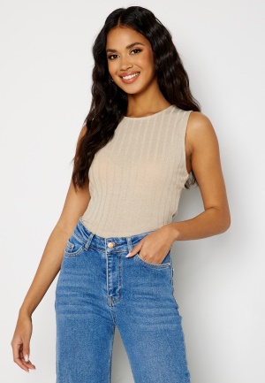 BUBBLEROOM Luisa tie back top Beige S