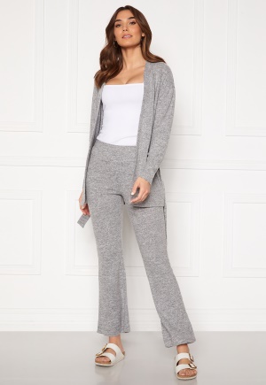Pieces Pam MW Flared Pant Light Grey Melange XS