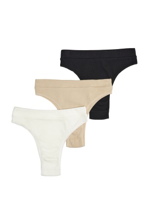 BUBBLEROOM 3-pack Beatrice Soft Brazilian White / Black / Beige S