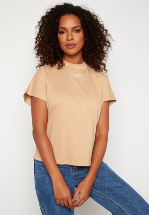 Calvin Klein Jeans Stacked Logo Loose Tee AB0 Tawny Sand XL