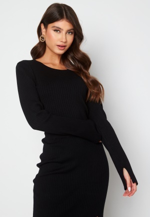 BUBBLEROOM Mariam knitted top Black XL