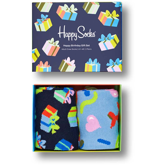 2-Pack Happy Birthday Socks Gift Set, Happy Socks Sukat