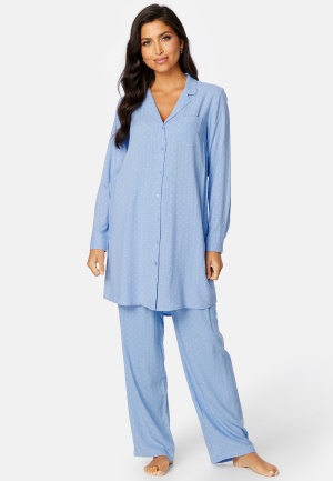 BUBBLEROOM Stina night shirt Light blue / Offwhite 34