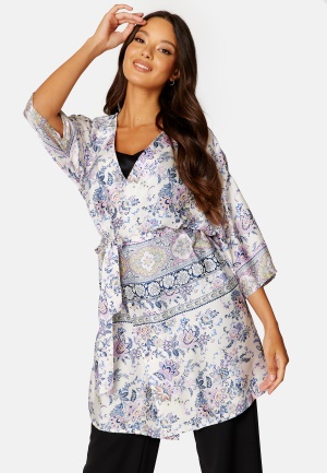 ONLY Zula 3/4 Kimono Almost Mauve AOP:Sin L