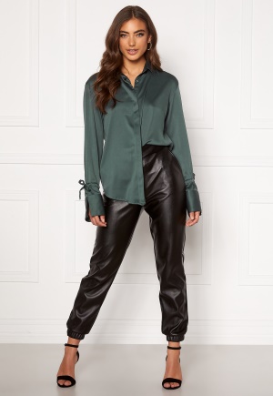 Moa Mattsson X Bubbleroom PU jogger pants Black 42