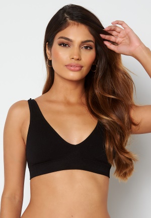MAGIC Bodyfashion Ribbed Comfort Plunge Bra Black M