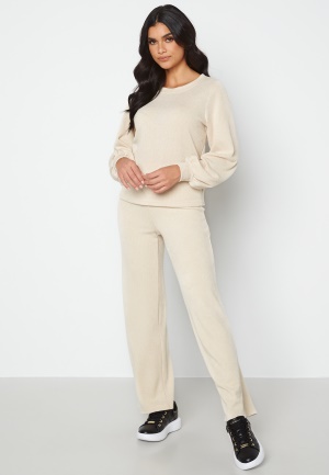 JDY Emma Wide Pant Oatmeal Melange L
