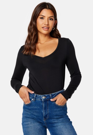 Pieces Kamala New LS Top Black S