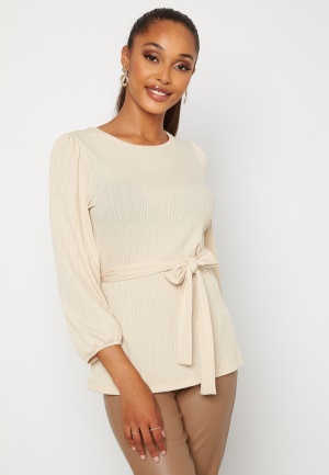 Happy Holly Caroline rib top Light beige 44/46