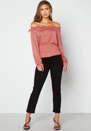 Bubbleroom Care Mellie Off Shoulder Top Old rose M