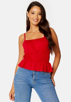 BUBBLEROOM Jabrielle smock top Red XS