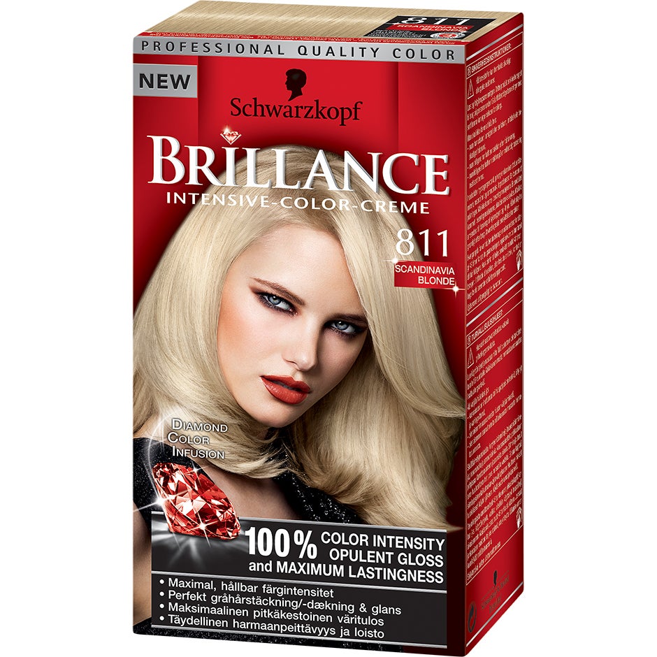 Schwarzkopf Brillance Intensive Color-Creme, 811 Scandinavian Blonde, Schwarzkopf Hiusvärit