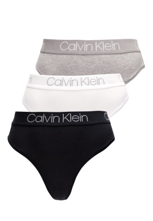 Calvin Klein High Waist Thong 3-Pack Black XL