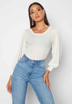 BUBBLEROOM Gry rib top Offwhite XS