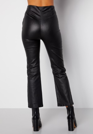 BUBBLEROOM Alicia coated kickflare trousers Black 38
